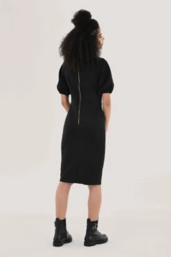 Closet London Black Square Neck Pencil Puff Sleeve Dress -Closet London Popular Shop JD6242 DSC 1289 44206.1617122820
