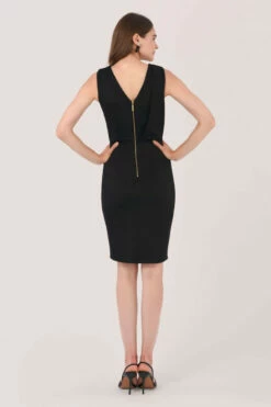 Closet London Black Draped Sleeveless Wrap Dress -Closet London Popular Shop JD6324 DSC 2573 20355.1601368960
