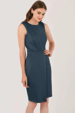Closet London Navy Draped Wrap Dress -Closet London Popular Shop JD6490 DSC 2562 2 90665.1627399074
