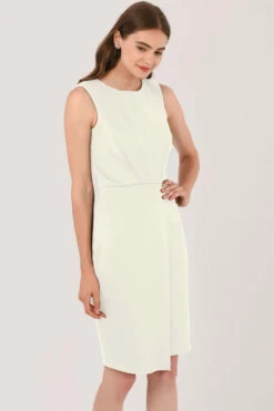 Closet London Ivory Draped Sleeveless Wrap Dress -Closet London Popular Shop JD6490 DSC 2562 3 08512.1601368892