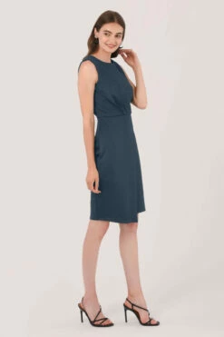 Closet London Navy Draped Wrap Dress -Closet London Popular Shop JD6490 DSC 2570 2 29685.1601368916
