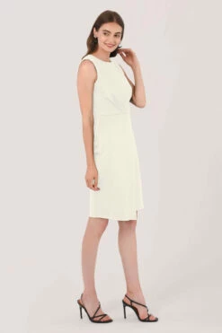 Closet London Ivory Draped Sleeveless Wrap Dress -Closet London Popular Shop JD6490 DSC 2570 3 24583.1627399225