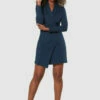 Closet London Navy Blazer Dress