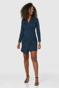Closet London Navy Blazer Dress -Closet London Popular Shop JD6523 20211130 Closet 1660 31524.1639566502