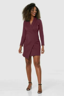 Closet London Maroon Blazer Dress -Closet London Popular Shop JD6523 20211130 Closet 1660 31524.1639566502.1280.1280 copy 2 05116.1653058672