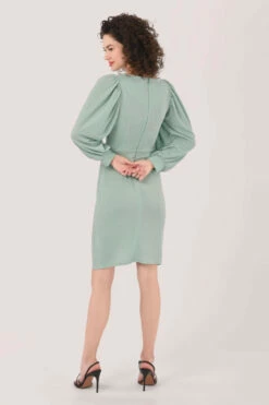Closet London Green Pleated Front Pencil Dress -Closet London Popular Shop JD6540 DSC 4234 36189.1649777399