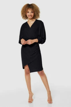 Closet London Black Wrap Puff Sleeves Pencil Dress -Closet London Popular Shop JD6546 BLUSH JD9637 BLUSH 72098 92164 26706.1695211585