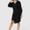 Closet London Black Wrap Puff Sleeves Pencil Dress -Closet London Popular Shop JD6546 BLUSH JD9637 BLUSH 72105 00424 34944.1695211582