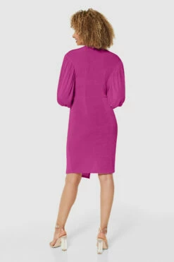 Closet London Pink Wrap Puff Sleeves Pencil Dress -Closet London Popular Shop JD6546 BLUSH JD9637 BLUSH 72113 222551 99562.1696602273
