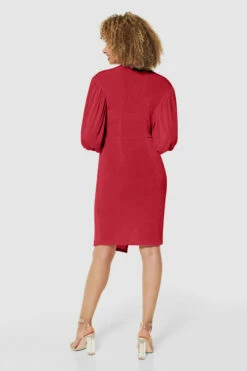 Closet London Red Wrap Puff Sleeves Pencil Dress -Closet London Popular Shop JD6546 BLUSH JD9637 BLUSH 72113 22255 copy 75630.1695211637
