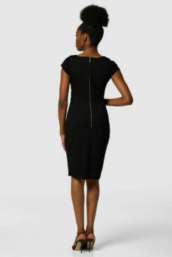 Closet London Black Bodycon Pleated Sleeve Dress -Closet London Popular Shop JD6792 3928 97859.1633099607