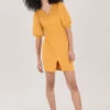 Closet London Yellow V-Neck Puff Sleeve Pencil Dress 1 Closet London Yellow V-Neck Puff Sleeve Pencil Dress -Closet London Popular Shop JD6990 DSC 2374 20035.1633090035