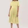 Closet London Yellow Pleated Dress