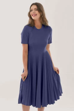 Closet London Navy Pleated Midi Dress -Closet London Popular Shop JD6994 DSC 1004 58099.1623340725.1280.1280 copy 18369.1653382669