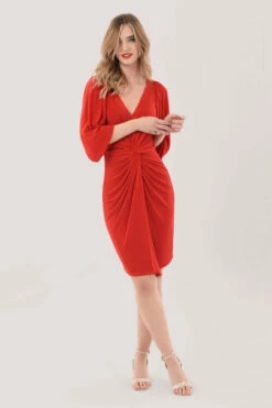 Closet London Red Twist Pencil Dress -Closet London Popular Shop JD7065 6454 74648.1628691364