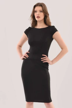 Closet London Black Jersey Bodycon Dress