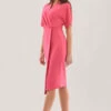 Closet London Pink Kimono Sleeve Wrap Midi Dress -Closet London Popular Shop JD7120 DSC 8368 12142.1649777070