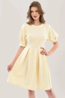Closet London Cream Kimono Puff Sleeve Full Skirt Dress -Closet London Popular Shop JD7125 DSC 8668 77441.1633090099