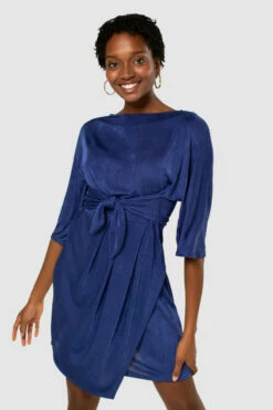 Closet London Royal Blue Wrap Kimono Dress -Closet London Popular Shop JD7872 20210907 Closet London120440 35366.1645014485