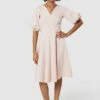 Closet London Blush Pink Puff Sleeve Dress