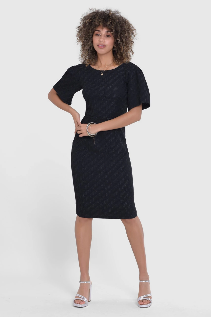 Closet London Black Jacquard Bodycon Pencil Dress 5 Closet London Black Jacquard Bodycon Pencil Dress - Image 3