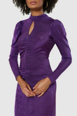 Closet London Purple Violet Pencil Midi Dress -Closet London Popular Shop JD8900 20220620 Closet London15334 44831.1674734805