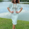 Closet LondonMint Green V-Back Pencil Midi Dress 1 Closet LondonMint Green V-Back Pencil Midi Dress -Closet London Popular Shop JD8905 Mint 0 11933.1683042871