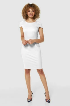Closet London Ivory White Pencil Mini Dress -Closet London Popular Shop JD8938 BLUSH 712491 00559.1676460789