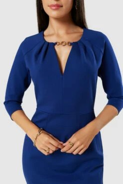 Closet London Navy Blue Pencil Dress -Closet London Popular Shop JD9209 20220830 Closet London 33031 68351.1677166331