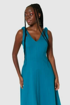 Closet London Blue Teal A-Line Dress -Closet London Popular Shop JD9464 TEAL 64589 22892.1690208192