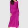 Closet London Magenta A-line Dress