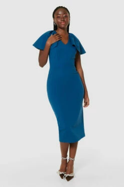 Closet London Blue Teal Bodycon Dress -Closet London Popular Shop JD9491 TEAL 65090 38804.1690195569