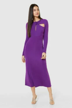 Closet London Purple A-Line Dress