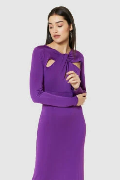 Closet London Purple A-Line Dress -Closet London Popular Shop JD9507 PURPLE 63550 94925.1690471104