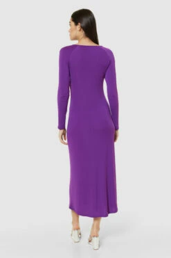 Closet London Purple A-Line Dress -Closet London Popular Shop JD9507 PURPLE 63559 18987.1690471108