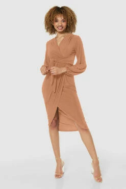 Closet London Blush Pink Wrap Pencil Dress -Closet London Popular Shop JD9636 BLUSH JD7123 BLACK 70892 copy1 14316.1695286721