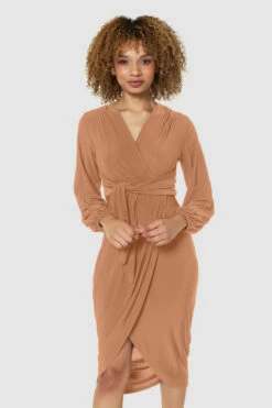 Closet London Blush Pink Wrap Pencil Dress -Closet London Popular Shop JD9636 BLUSH JD7123 BLACK 70898 copy1 07257.1695286715