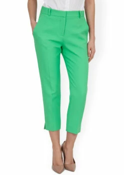 Closet London Green Almari Diamond Quilted Trousers