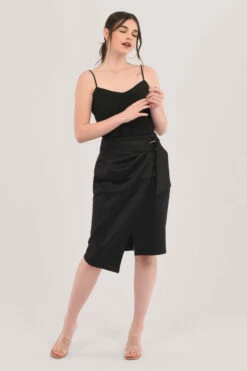 Closet London Black Wrap Pencil Skirt -Closet London Popular Shop JS6707 DSC 7271 57809.1608302419