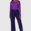 Closet LondonPurple Bootcut Trouser