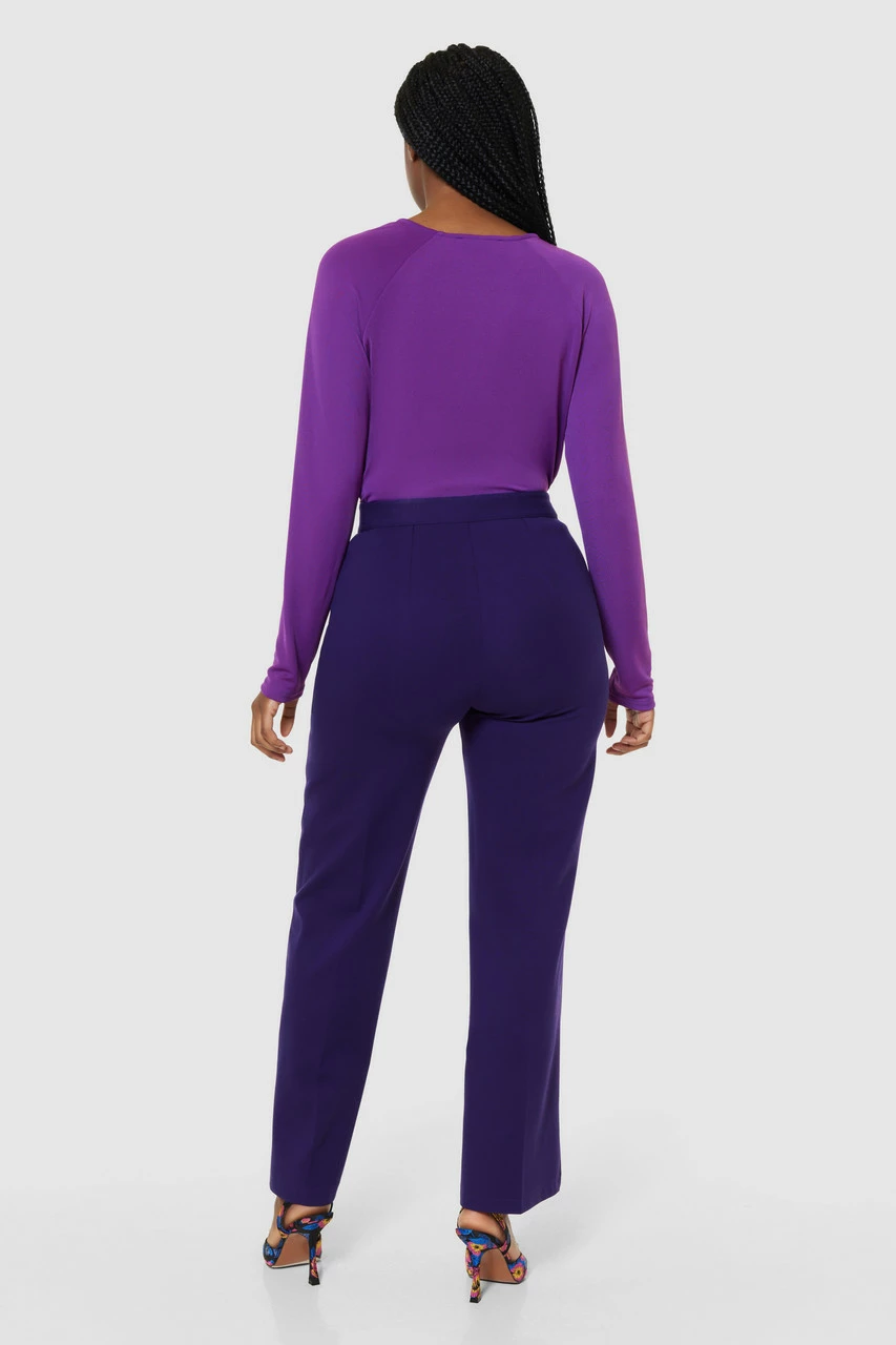 Closet LondonPurple Bootcut Trouser 6 Closet LondonPurple Bootcut Trouser - Image 4