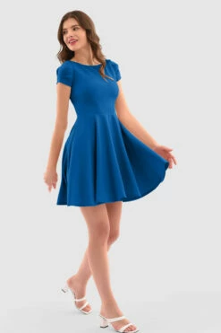 Closet London Blue Skater Dress -Closet London Popular Shop Jd7083 Blush DSC 5712 72611.1649779339.1280.1280 copy 4 78265.1653058969