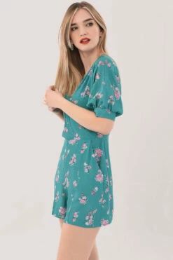 Closet London Green Floral Wrap Playsuit -Closet London Popular Shop JpZZTALt 28177.1659020656