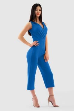 ClosetLondon Blue Royal Straight Leg Jumpsuit