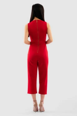 Closet London Red Straight Leg Jumpsuit -Closet London Popular Shop Jt7087 Red DSC 6459 88176.1649779084