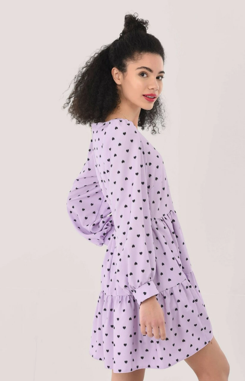 Closet Curves Purple Tiered Mini Dress 6 Closet Curves Purple Tiered Mini Dress - Image 4