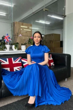 Closet London Royal Blue Pleated A- Line Dress -Closet London Popular Shop MicrosoftTeams image 1 09277.1685700645