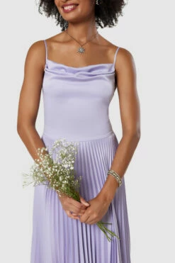 Closet London Lilac PurpleCowl PleatedMidi Dress -Closet London Popular Shop PHOdf7Ug 12426.1670495631