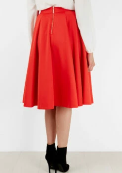 Closet Curves Red Panel Midi Skirt -Closet London Popular Shop PS787 RED DRAPE SKIRT 3 41120.1605711462