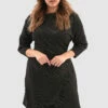 Closet London Curves Black Drop Shoulder Dress